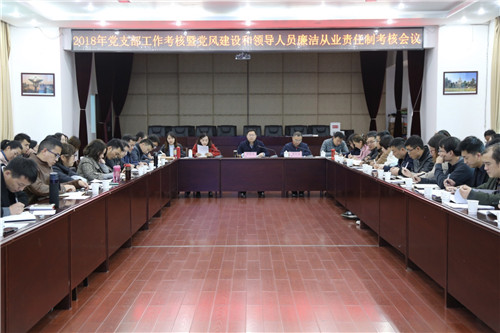 公司召開2018年度黨支部工作考核暨黨風建設和領導人員廉潔從業(yè)責任制考核會