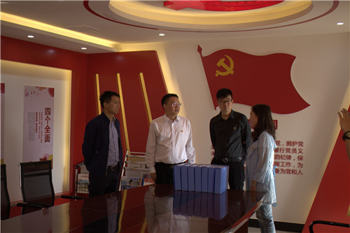 公司領導到建設產業(yè)化分公司黨支部調研標化黨支部建設情況